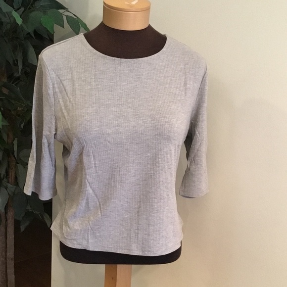 POPSUGAR NWT cropped length XL ribbed top - Picture 1 of 8